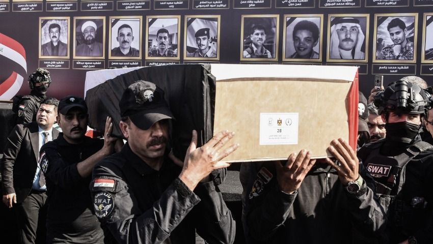 Funeral held for 47 Iraqi security forces killed by ISIS in 2016